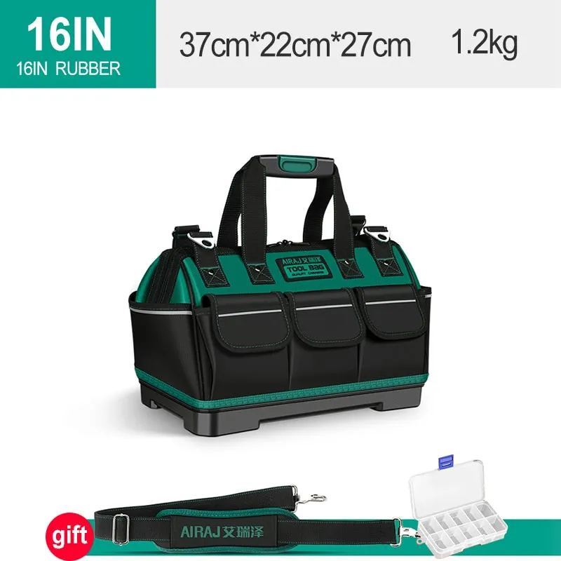 AIRAJ New Electrician Tool Bag with Reflective Strip Oxford Cloth Wear-resistant Multi-Pocket Waterproof Storage Hand bag