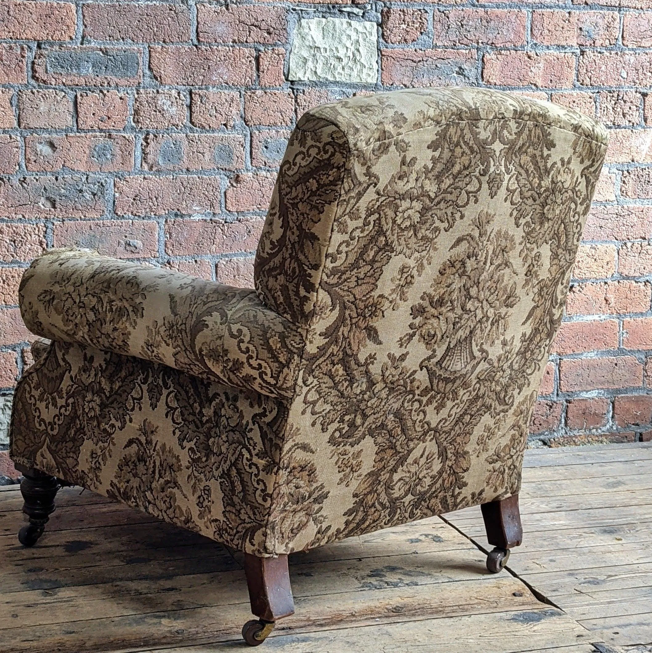 Antique Armchair with Original tapestry upholstery