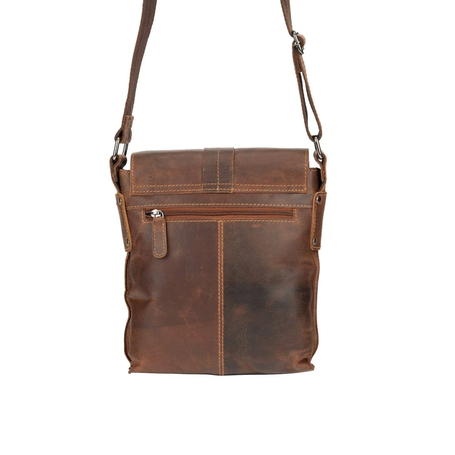 Greenwood Leather Mini Messenger Bag Henrik -  Dark Brown
